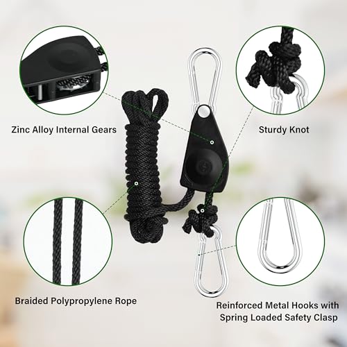 HealSmart 6Pcs 1/4 Kayak Tie Downs Rope Canoe Bow And