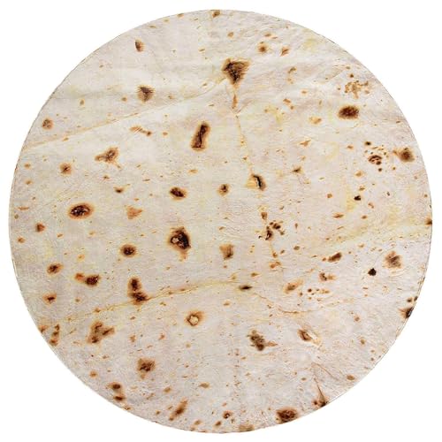 CASOFU Burrito Tortilla Throw Blanket 71 inches for Adult Kids, Novelty Tortilla Wrap...