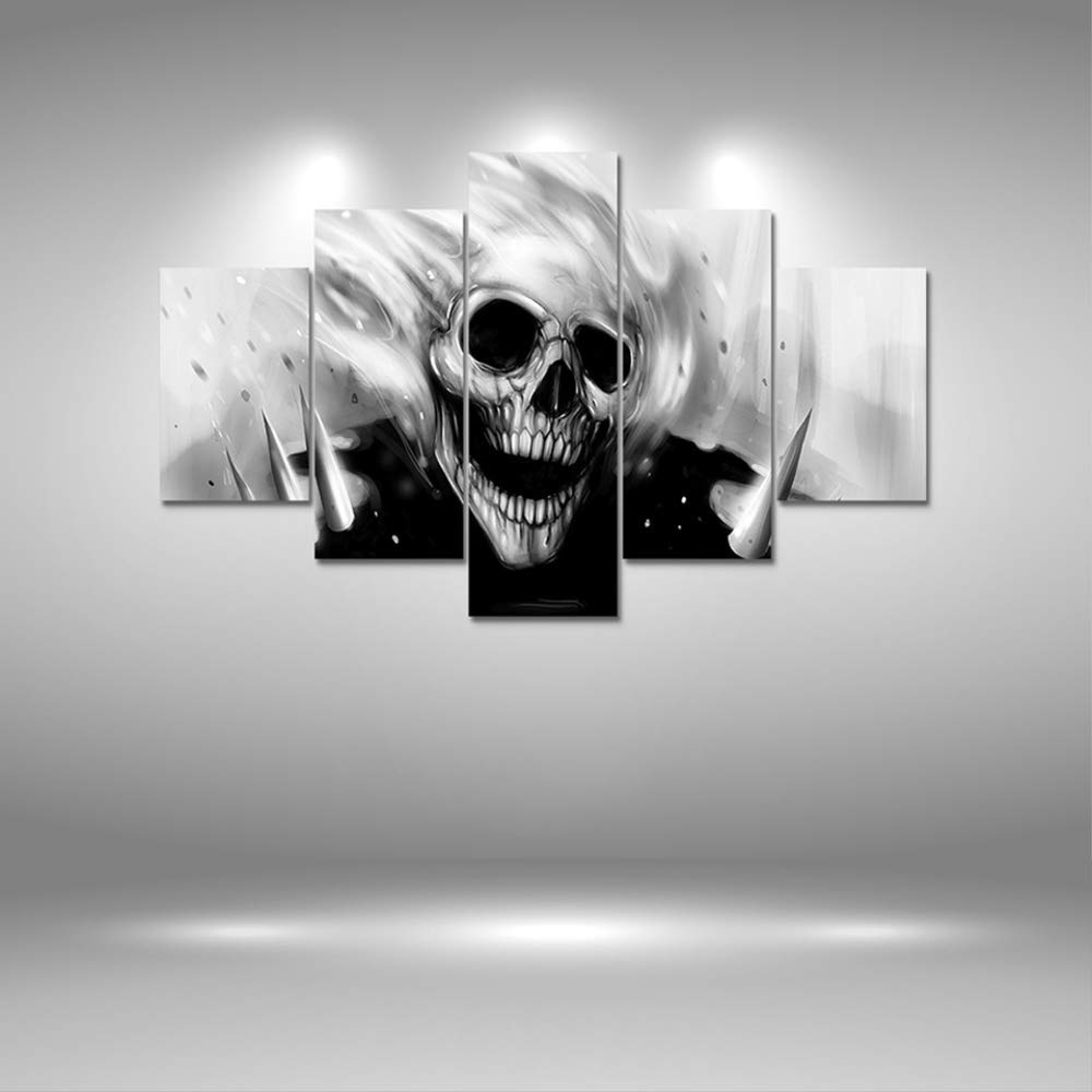 Peinture crâne encre grand format pour habiller un grand mur vide