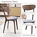 Tangkula Mid-Century Modern Round Dining Table Set for 2, Wooden Kitchen Table & 2 Chairs with Cushioned Seats, Compact 3-Piece Dining Set for Small Spaces, Kitchen, Living Room