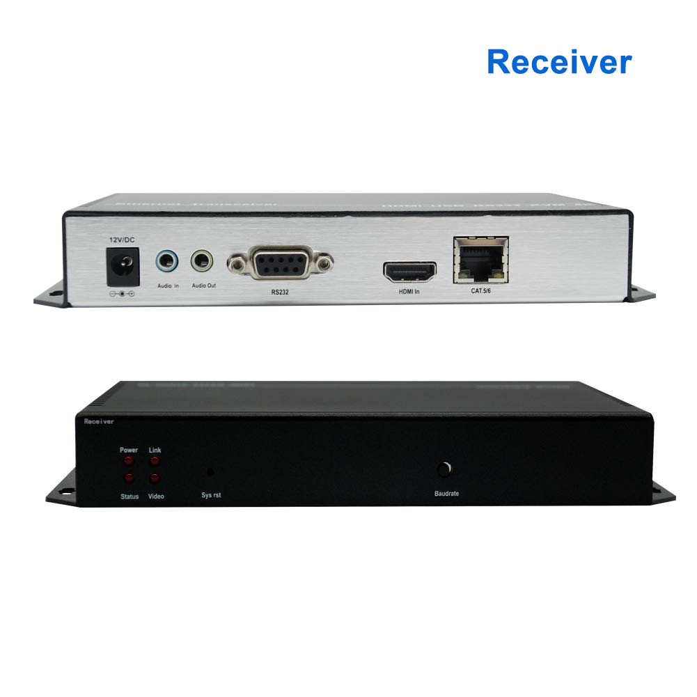 4K 1080p HDMI 120m Extender con RS232/MIC/EDID su Cat5/6 CableTrasmettitore e ricevitore HDMI rete/cavo Extender