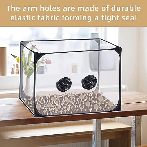 CuteHairy Still Air Box,Portable Mushroom Grow Tent,Compact Pop Up Mushroom Container for Spores Mycology Horticulture,35.8x23.2x22.8inch Black - Image 4