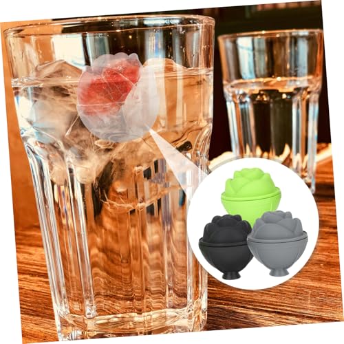 Molde de Silicona para Cubos de Hielo Flor de Rosa 3 Piezas miniatura 3