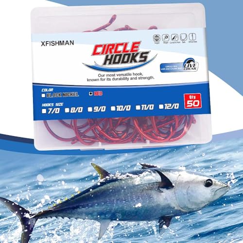 Image of Circle-Hooks-Fishing-Equipment-Octopus-Hooks-Saltwater-50 Pack #1 -12 /0