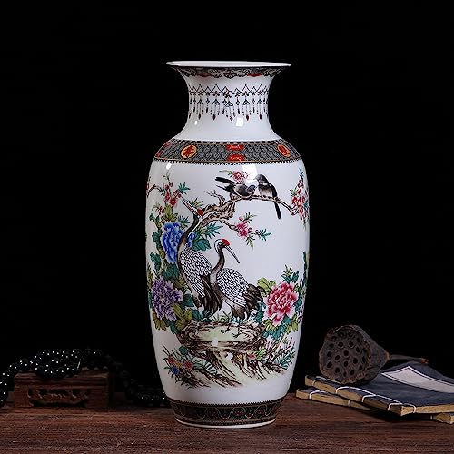 磁器 粉彩工芸 伝統的な中国のセラミック花瓶 ペア 磁器 粉彩工芸