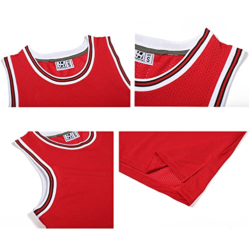 Pullonsy Pacote com 3 camisetas de basquete masculinas de malha atlética uniformes esportivos hip ho