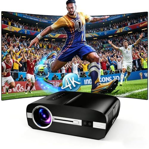 2200 ANSI Smart Projector 4K HDR, LED Daylight Projectors with Licensed Apps, Wifi6 Bluetooth DB...