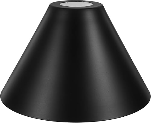 DOITOOL Pantalla de lámpara de hierro industrial vintage protector de bombilla de metal colgante de techo cubierta de luz colgante de cono de