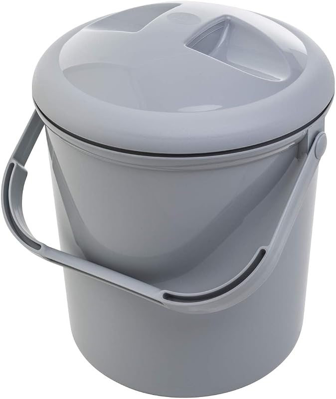 Rotho Babydesign Nappy Pail, 10l, 0+ Months, Bella Bambina, Stone-Grey, 20021 0286