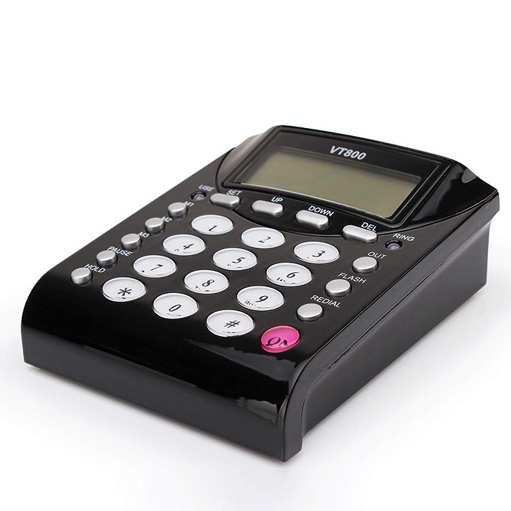 Teléfono inalámbrico retro Teléfono fijo oficina hogar teléfono fijo (camarero/servicio al cliente/centro de llamadas, etc.) negro