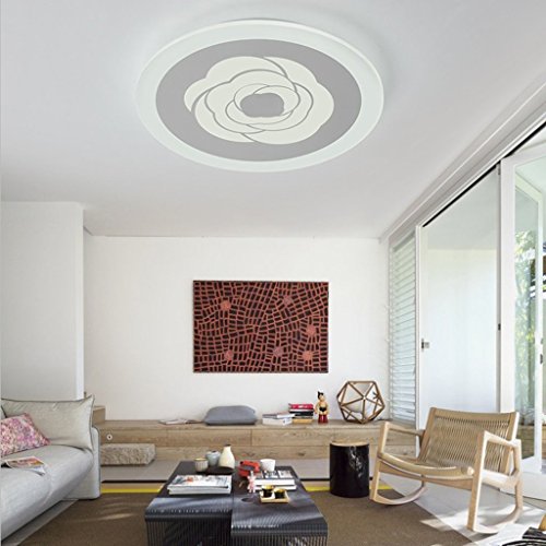 Plafonnier LED rond 40cm dimmable pour salon et chambre CLSDRZC