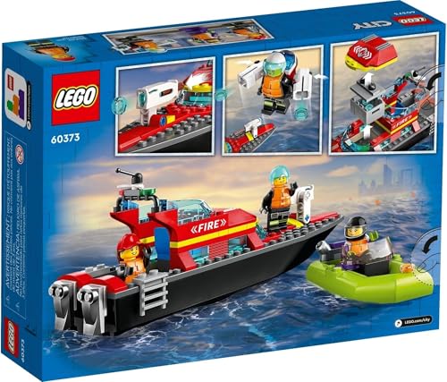 Lego City Le Bateau De Sauvetage Des Pompiers 60373 Lego La Boîte - vue 10