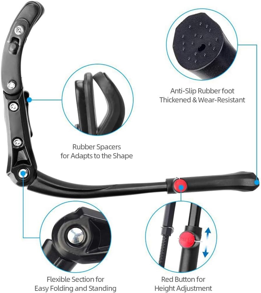 WWITH Fahrradständer für Canyon Pathlite AL 2016–2026, Leichter Einstellbarer Bike Kickstand Aluminium Rutschfester und Stabiler Fahrrad 