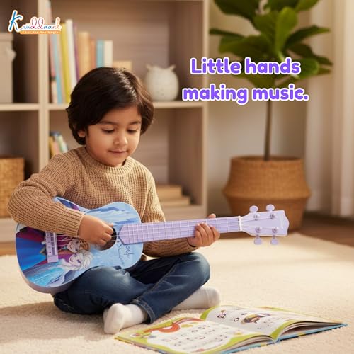 Image of Disney Frozen Guitar for Kids Age 3+ Years, Musical Toy Guitar with Sound, Lightweight Beginner Instrument for Boys & Girls, Pretend Play & Early Music Learning