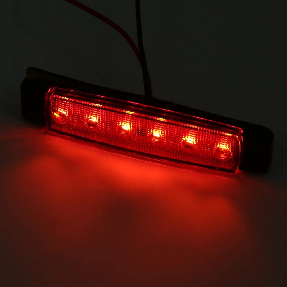 Luci Ingombro Camion 24V,Luci Di Posizione Laterali, Luce Di Posizione Laterale, 10 X 6 Led 24V Luci Di Posizione Laterali Rimorchio Indicatore Di Chiarezza Lampada Rettangolare Per Camion, Furgoni