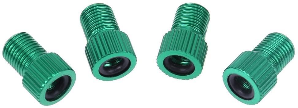 4Pcs Valve Adapter Buddhist to Schrader Valve Conversion Pump Cap Connector Aluminum Alloy for Bicycles Fashion Professionals