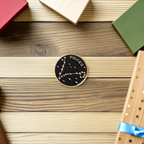 Image of PRETYZOOM 12 Pcs Zodiac Enamel Pin Set Brooches Jewelry Alloy Lapel Pins for Backpacks Shirts Hats Accessories
