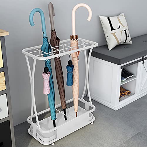 Smay 傘立て オフィス用傘たて おしゃれ 北欧 長傘/折りたたみ傘収納 錆止め 水受けトレイ付き