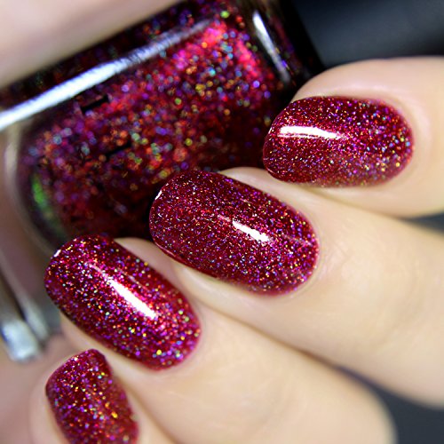 Image of ILNP Rogue - Glowing Crimson Holographic Nail Polish