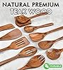 12 Pcs Teak Wooden Utensil Set with Holder & Spoon Rest, Wooden Spoons for Cooking with Comfort Grip, Wooden Cooking Utensils Set for Nonstick Cookware, Lightweight & Heat Resistant Kitchen Utensils #1