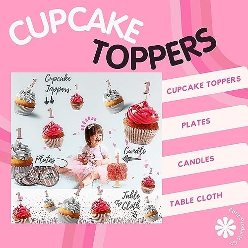 Miniatura 5 de Decoraciones de cumpleaños número 45 para mujer (paquete de 104) pancarta de fiesta de oro rosa, banderín, espiral colgante, globos de cumpleaños,