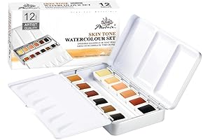 Phoenix Watercolor Tubes - Artist Grade 12 Portrait Skin Tone Half Pan Set