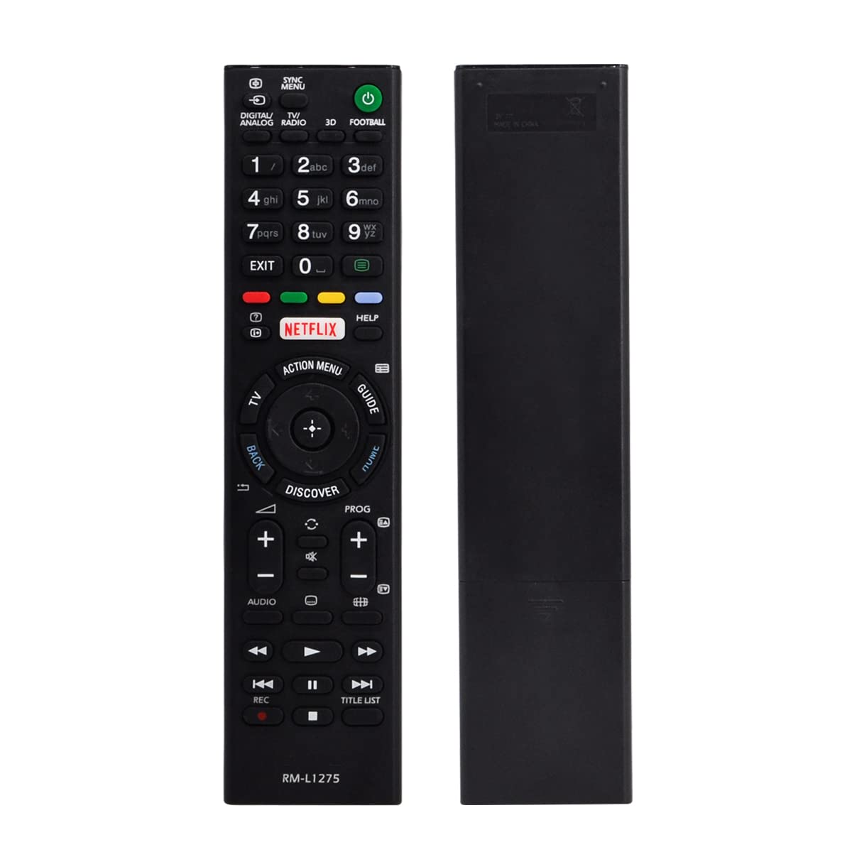 New Replacement Remote Control for All Sony Bravia Smart TV with Netflix Buttons Fit - No Setup Required Universal Remote Control RMT-TX100D RMT-TX200E RMT-TX101J RMT-TX102U RMT-TX102D