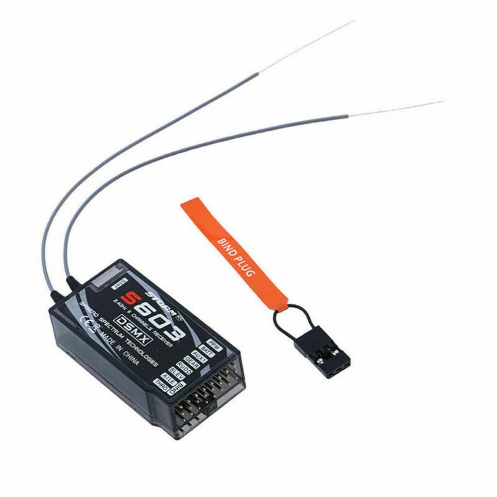 ZEZEFUFU6CH 2.4GHz Metal S603 Receiver for JR for SPECTRUM for DSM-X for DSM2 Transmitter 2 Mode