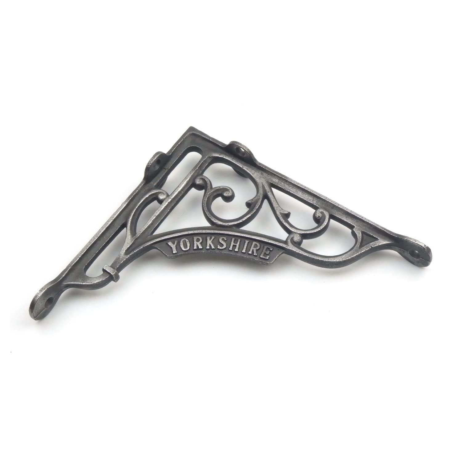 Victorian Style Yorkshire Shelf Brackets Antique Cast Iron - Pair of Brackets 7" x 7.75"