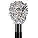 Royal RC Canes Italian Luxury Walking Cane – Majestic Lion Head Walking Stick for Men and Women, 925r Silver Plated Handle