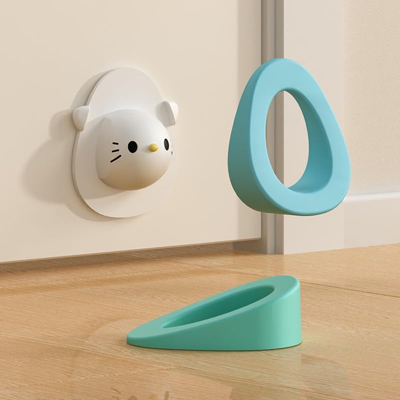 ARFUKA Door Stoppers 2-in-1 Door Stops Silicone Door Stoppers Wall Protector Cute Decorative Door Stops for Home and Office Pack of 4 image 4