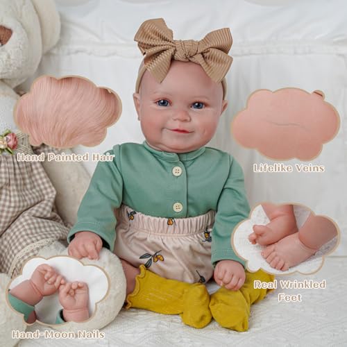 Muñeca Reborn Interactiva BABESIDE 20 pulgadas miniatura 4
