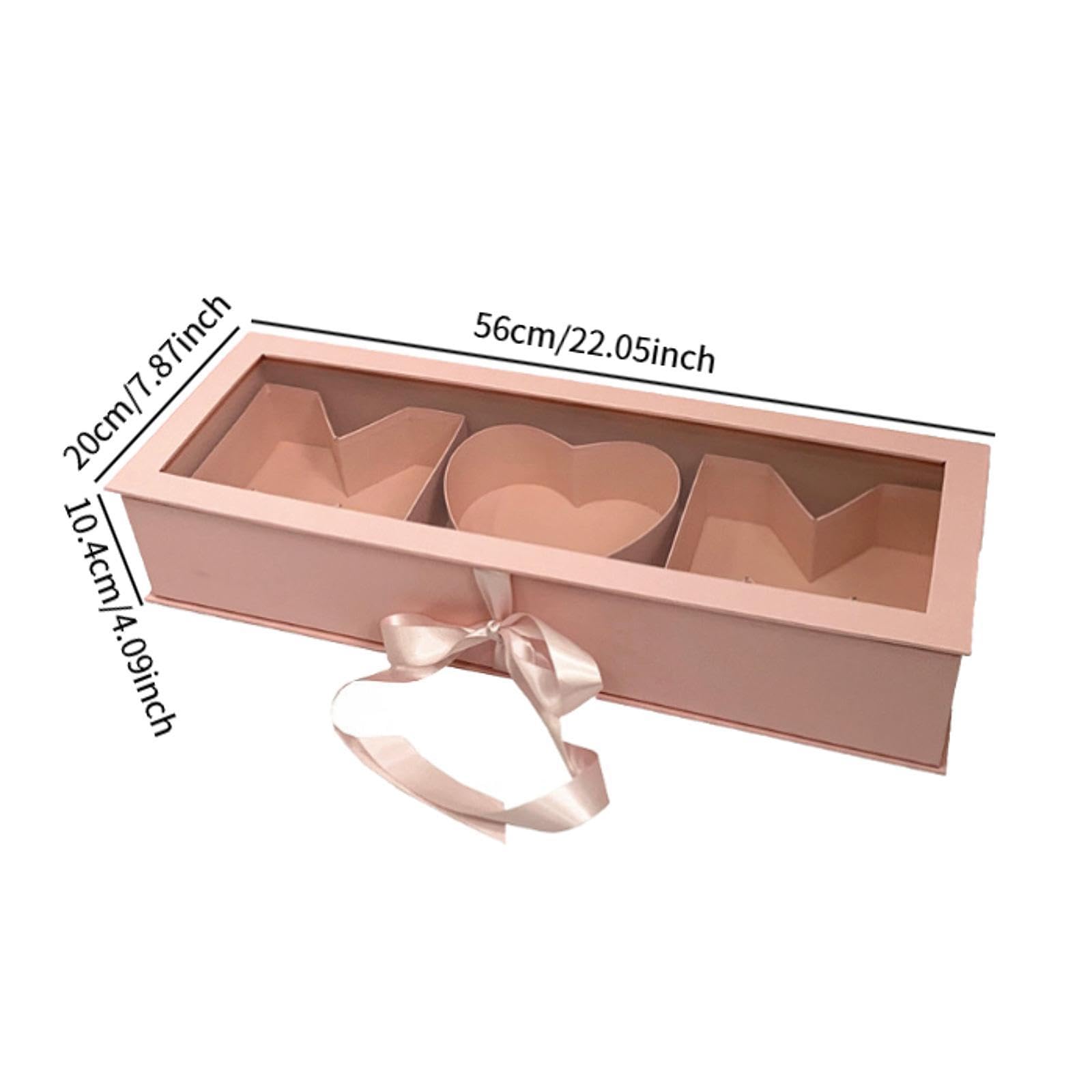 REGALO MAMMA Contenitore per Rifiuti Floreali con Coperchio, Leggero, Multiuso, Sottovuoto, 56x20x10,4 Cm, Rosa