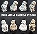 2pcs Buddha Statue Happy Laughing Buddha Figurine Cute Small Monk Statues Mini Maitreya Buddha Minimalist for Desktop Ornament Home Decor Car Dashboard and Shelf Decorations Buda (Sandstone)