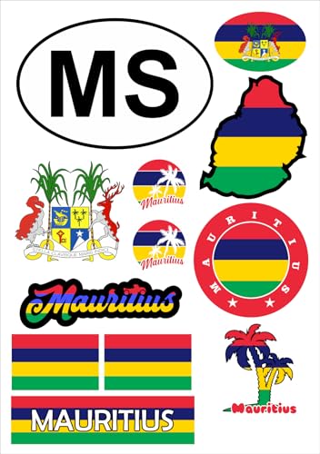 Daged Carte autocollante, Stickers pour Voiture, Moto, Motard Maurice - Décoration AK