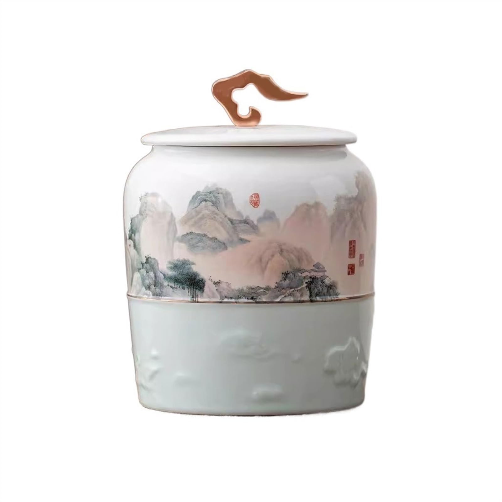 YQINQIN83B Stroage Jar VVintage Tea Canister Ceramic Sealed Storage Sugar