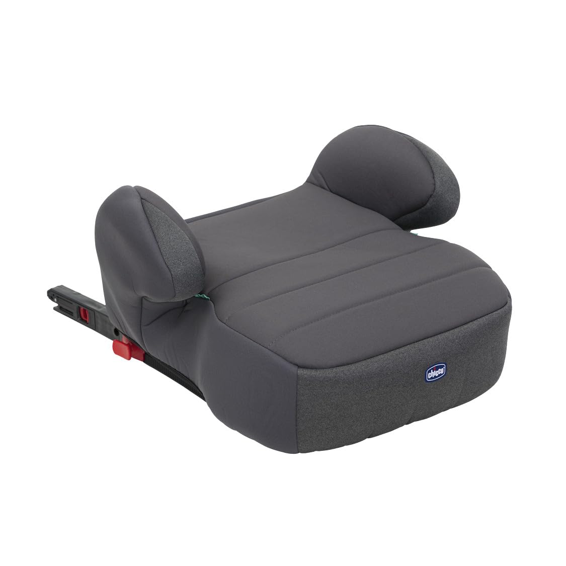 Chicco Quasar Fix i-Size, Kindersitzerhöhung 7-12 Jahre (126-150 cm), Einbau über den 3-Punkt-Gurt, Gewicht 23-36 kg, Gruppe 3, mit Gurtführung, gepolsterten Armlehnen und komfortablem Sitz, Grau
