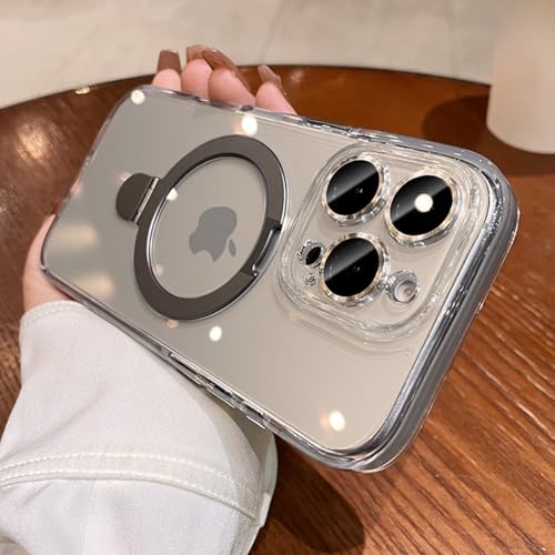 ��p�ق� 12 Pro Max �p �P�[�X �N���A ���΂݂Ȃ� �ی^�X�^���h�t�� MagSafe�Ή� �c�����Ή� �w��h�~ iphone 12 Pro Max �p �P�[�X �ϏՌ� �ϋv�� �S�ʕی�i�O���[�j