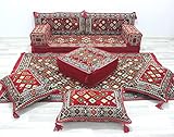 Traditional Large Sofa Set, Arabic Sofa Set, Floor Cushions, Seating Floor Sofa, Arabic Majlis, Moroccan Sofas, Cozy Sofa, Turkish Rug (Sofa Full Set)