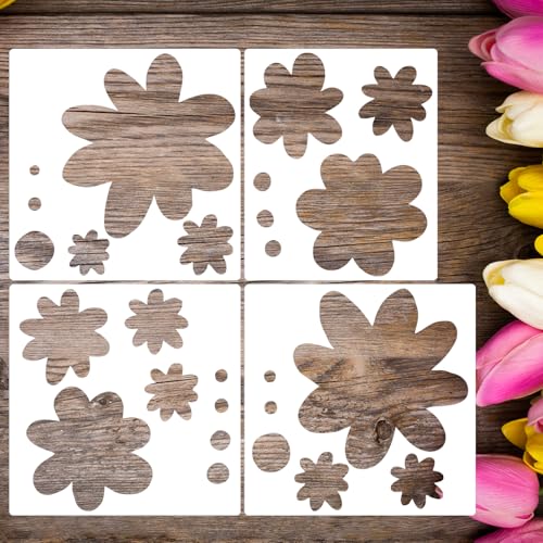 zosylley Daisy Wall Stencils