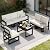 Polyhouz Patio Furniture Set, 7-Piece Outdoor Furniture with Cushions, L Shaped Outdoor Couch Sets 6 Seats, HDPE Patio Sectional Sofas for Porch, Backyard, Deck, Black