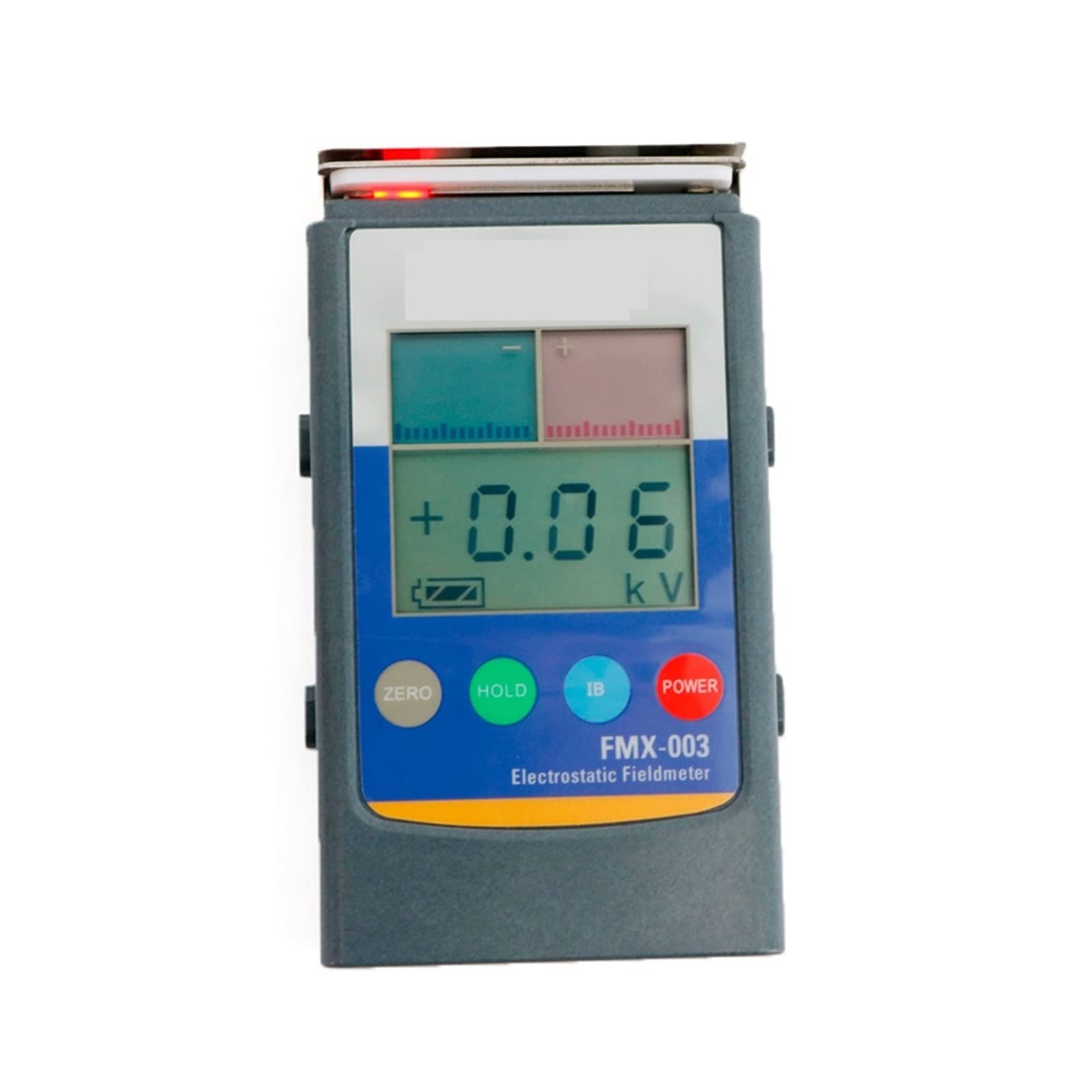 Urządzenie do pomiaru terenu FMX-003 ręczny tester elektrostatyczny Fieldmeter zakres pomiarowy od 0 do (+/-) 1.49KV cyfrowy miernik pola testowego ESD Planista obszaru