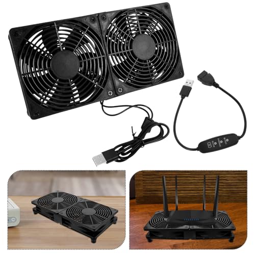 Ventilateur USB double pour PC et routeur UKCOCO ultra-mince - 7