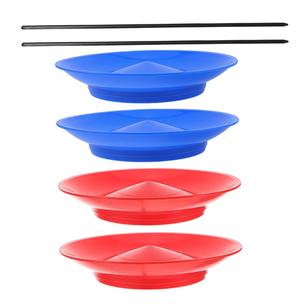 TOYANDONA Juggling Plates with Sticks 4Pcs Spinning Circus Props Lightweight Portable Juggling Set for Indoor Outdoor Carnival Party Performance