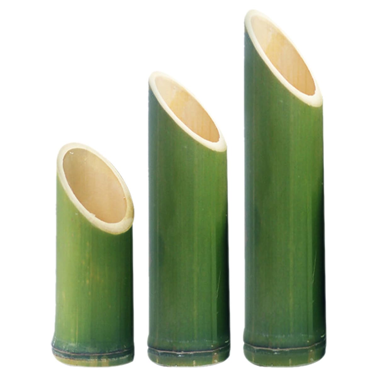 Pots de fleurs en bambou naturel pour centres de table de mariage