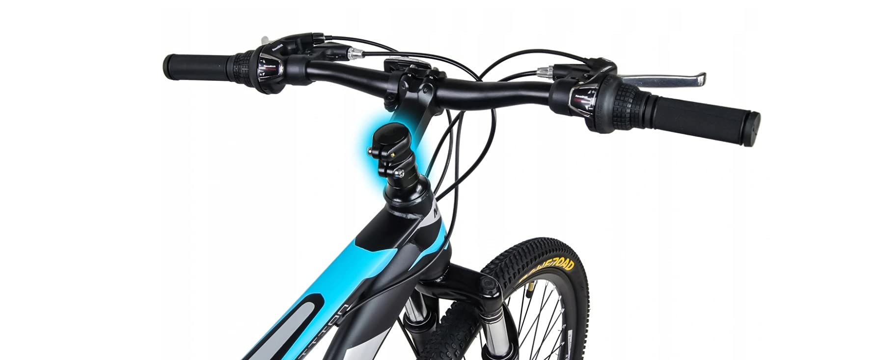 BDW rower górski Shimano, 18-biegowa przerzutka, hamulec tarczowy, opony 26", rama MTB 18", dodatki