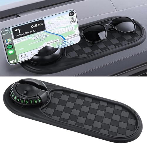 para Fiat Punto EVO | Typ 199 | Bj. 2009-2011 Alfombrilla Antideslizante para Coche, 360° para salpicadero de Coche con número de estacionamiento Temporal