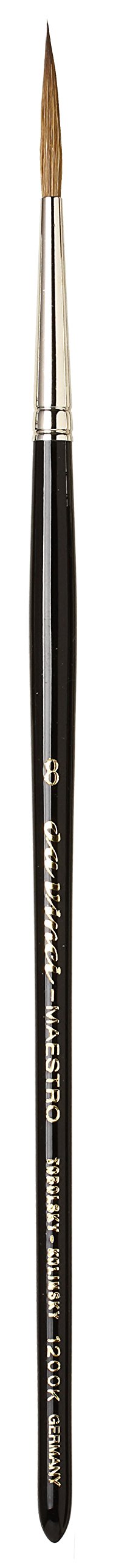 da Vinci Watercolor Series 1200k Maestro Paint Brush, Medium Needle Liner/Rigger Kolinsky Red Sable, Size 8