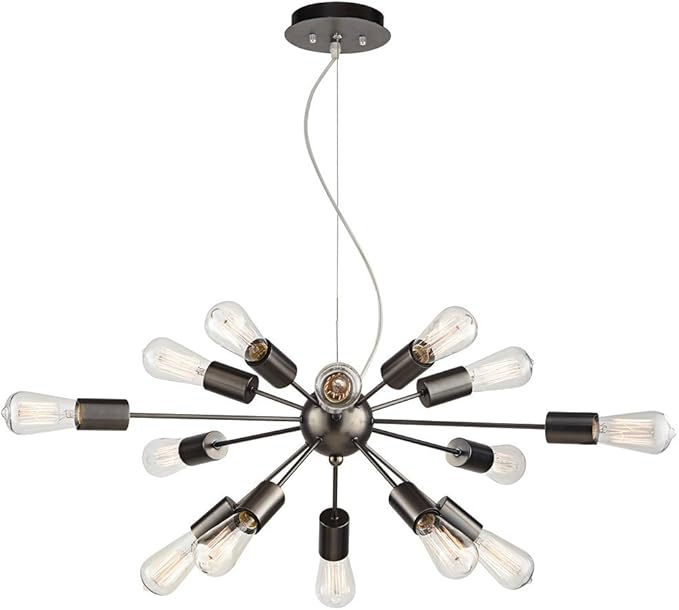 Possini Euro Design Gunmetal Sputnik Large Pendant Chandelier 33