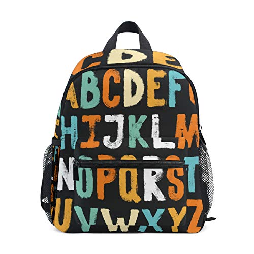 Kids School Backpack, Cute Toddler Backpack for Boys Girls, Preschool Nursery Travel Bag (Alphabet)